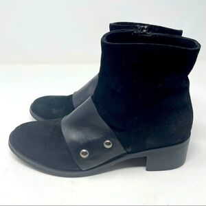 Stelle Monelle Black Suede Leather Ankle Boots – Size 36 (Made in Italy)
